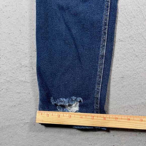 KanCan High Rise Distressed Jeans Women 26โ Button Fly Raw Hem Exclusive Fit - Picture 4 of 11